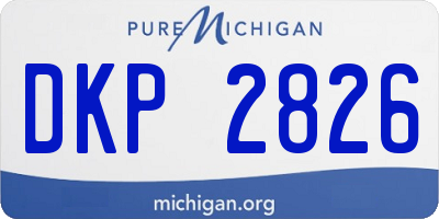 MI license plate DKP2826