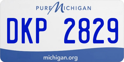 MI license plate DKP2829