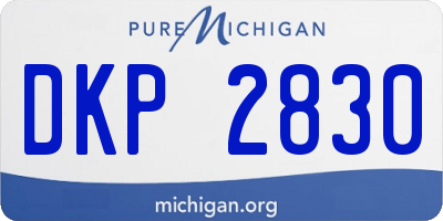 MI license plate DKP2830