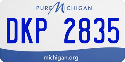 MI license plate DKP2835