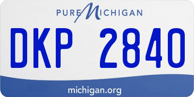 MI license plate DKP2840