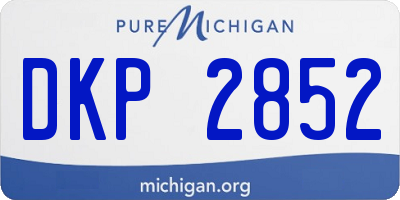 MI license plate DKP2852