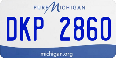 MI license plate DKP2860