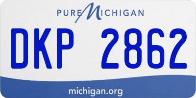 MI license plate DKP2862