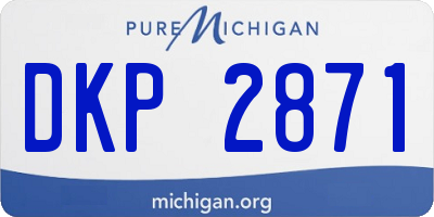 MI license plate DKP2871
