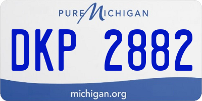 MI license plate DKP2882