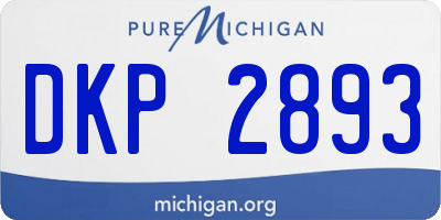 MI license plate DKP2893