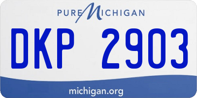 MI license plate DKP2903