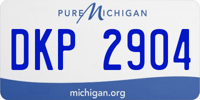 MI license plate DKP2904