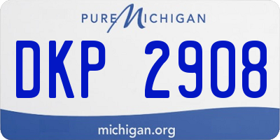 MI license plate DKP2908