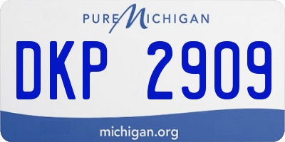 MI license plate DKP2909