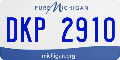 MI license plate DKP2910