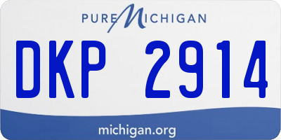 MI license plate DKP2914