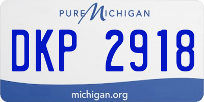 MI license plate DKP2918