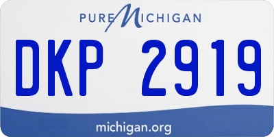 MI license plate DKP2919
