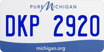 MI license plate DKP2920