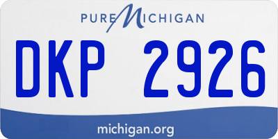 MI license plate DKP2926