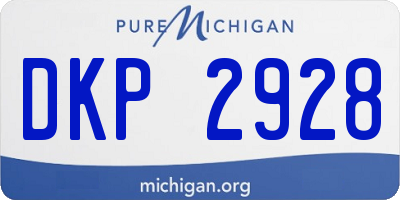 MI license plate DKP2928