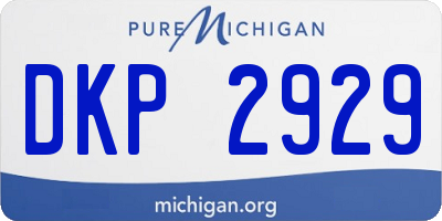 MI license plate DKP2929