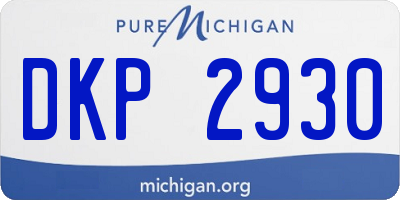 MI license plate DKP2930