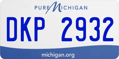 MI license plate DKP2932