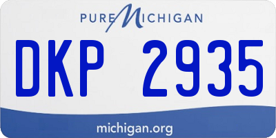 MI license plate DKP2935