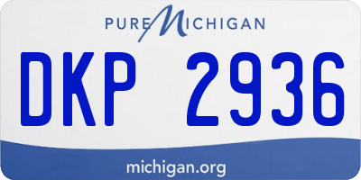 MI license plate DKP2936