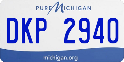 MI license plate DKP2940