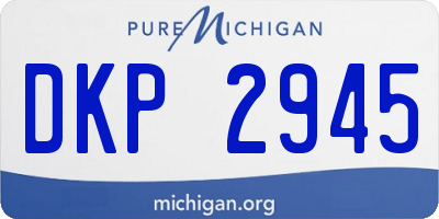 MI license plate DKP2945