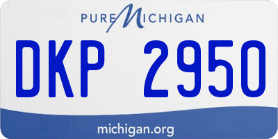 MI license plate DKP2950
