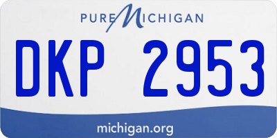 MI license plate DKP2953