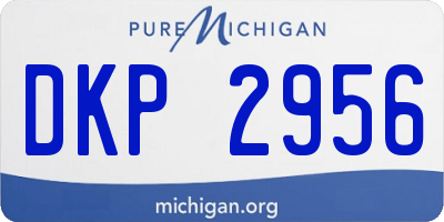 MI license plate DKP2956
