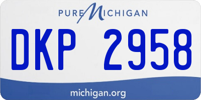 MI license plate DKP2958