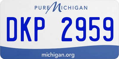 MI license plate DKP2959