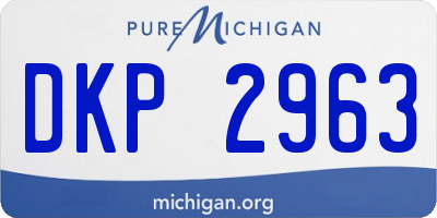 MI license plate DKP2963