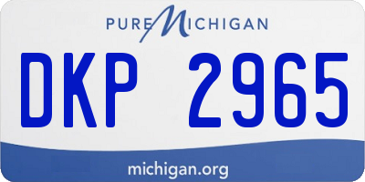 MI license plate DKP2965
