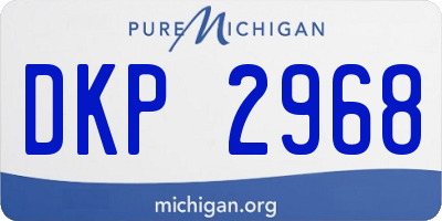 MI license plate DKP2968