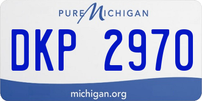 MI license plate DKP2970