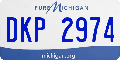 MI license plate DKP2974