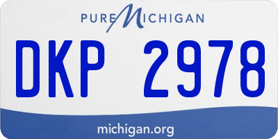 MI license plate DKP2978