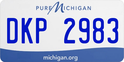 MI license plate DKP2983