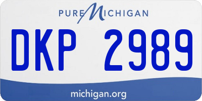 MI license plate DKP2989