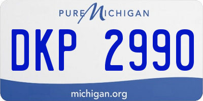 MI license plate DKP2990