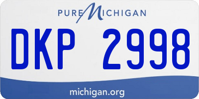 MI license plate DKP2998