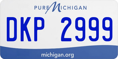 MI license plate DKP2999