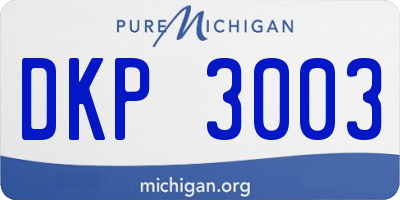 MI license plate DKP3003