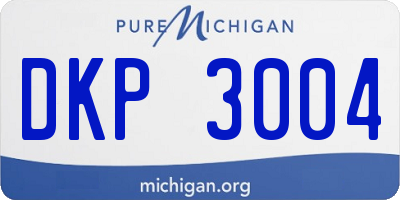 MI license plate DKP3004