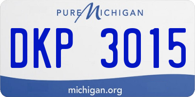 MI license plate DKP3015