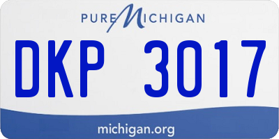 MI license plate DKP3017