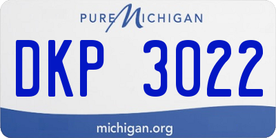 MI license plate DKP3022